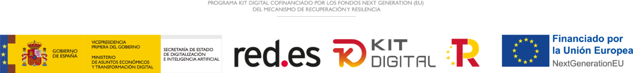 Financiado por el Programa Kit Digital. Plan de Recuperación, Transformación y Resiliencia de España